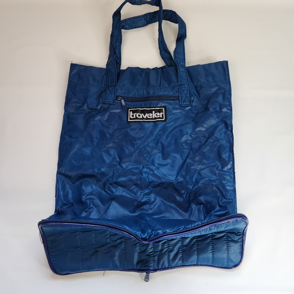 Traveler Folding Tote Bag Blue